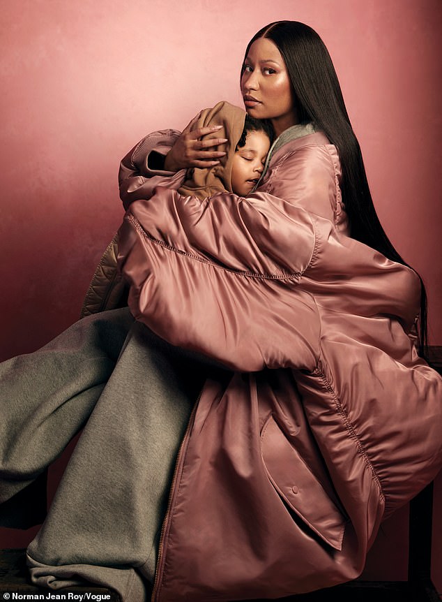 The latest: Nicki Minaj opened up about life as a mother in the latest cover story for Vogue magazine.  The rapper welcomed a son — whose name she has not yet revealed — with husband Kenneth Petty on September 30, 2020.