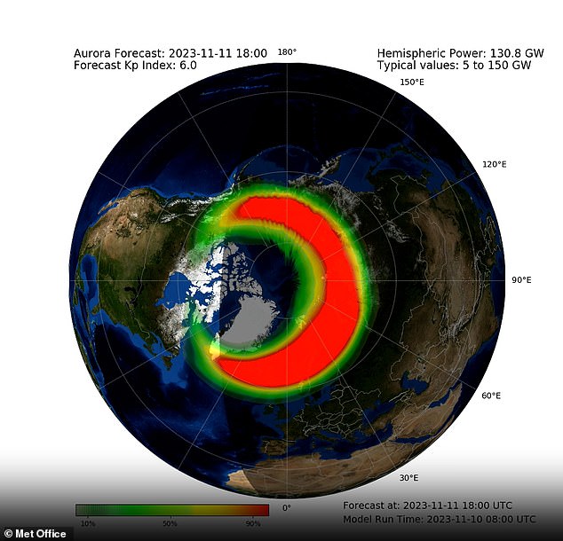 The Met Office Space Weather Division said the aurora borealis would likely be visible in parts of Scotland, Northern Ireland and even... 