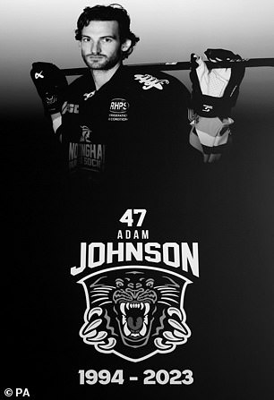 Nottingham Panthers have announced they will retire Adam Johnson's number 47 jersey following his death last month