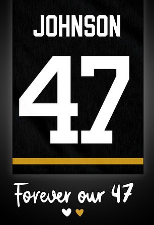 Panthers announced they would retire Johnson's No. 47 ahead of Saturday's memorial game