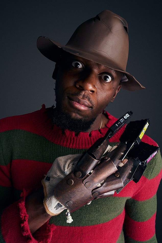 Usain Bolt has dressed up as Freddy Krueger for a bizarre ad to promote ink cartridges