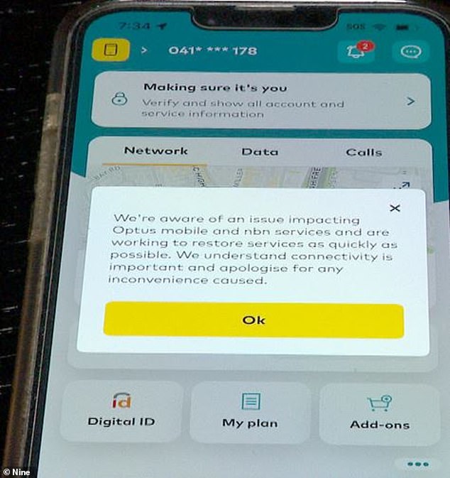Customers using the Optus network were unable to access the internet from 4am until approximately 1pm, although it took until 6pm for service to be fully restored to all users
