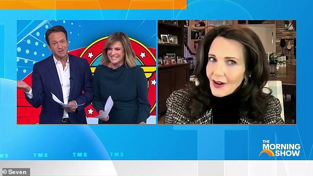Lynda Carter looked very youthful on Thursday morning as she appeared on Channel Seven's The Morning Show in Australia