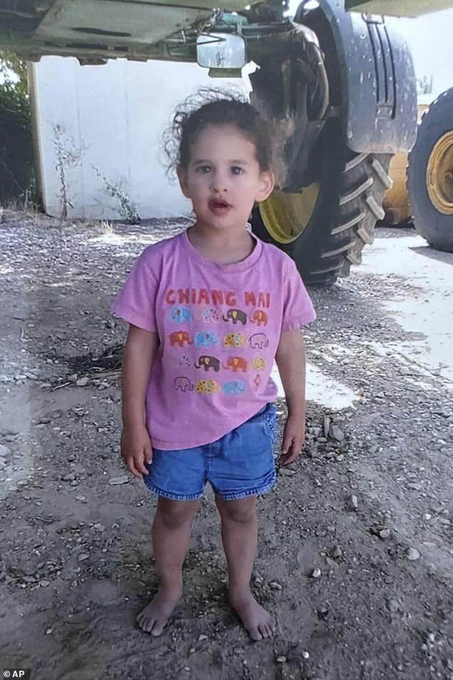 Abigail Mor Edan, 3, has dual American and Israeli citizenship and was living in Israel when Gaza terrorists stormed her kibbutz, Kfar Azza, on the fateful October 7.