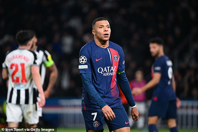 Kylian Mbappé was the highest scorer for Paris Saint-Germain in L'Equipe ratings, but scored just 6/10 despite his late penalty helping them salvage a draw against Newcastle United