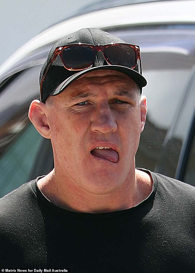 Paul Gallen has emerged for the first time since a video emerged of him in the middle of a wild pub brawl, showing signs of injuries including a mark on his right eye