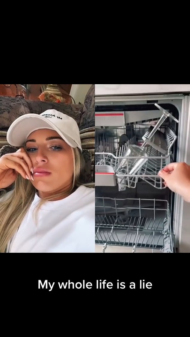 TikTok user @hotdogsilly had a shocking reaction to a dishwasher hack she found on the social media platform, and tried it herself to see if it actually worked