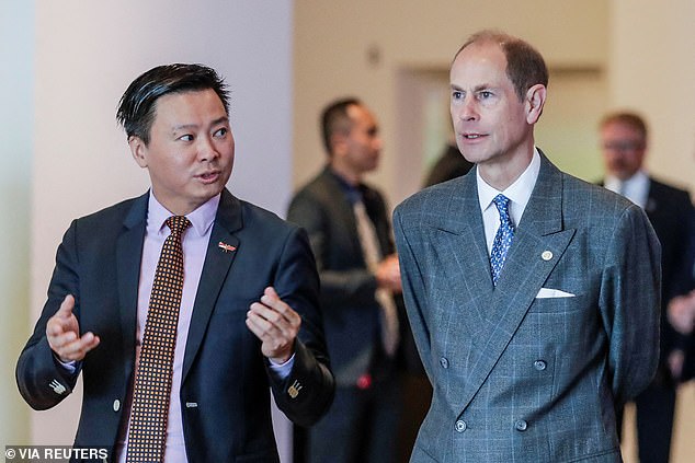 Prince Edward visited a cultural exhibition in Jakarta today as he continued his tour of Indonesia