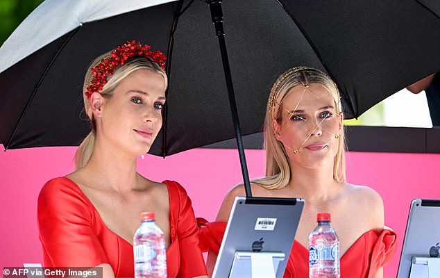 Lady Amelia Spencer and Lady Eliza Spencer, Princess Diana's nieces, were invited to judge the entrants in the racing event's Fashions in the Field competition (pictured)