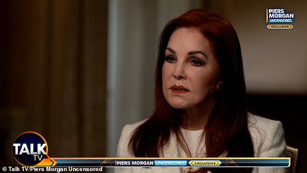 Wish: Priscilla Presley has confirmed her wish is to be buried next to her late ex-husband Elvis when she dies at his Graceland estate in Memphis