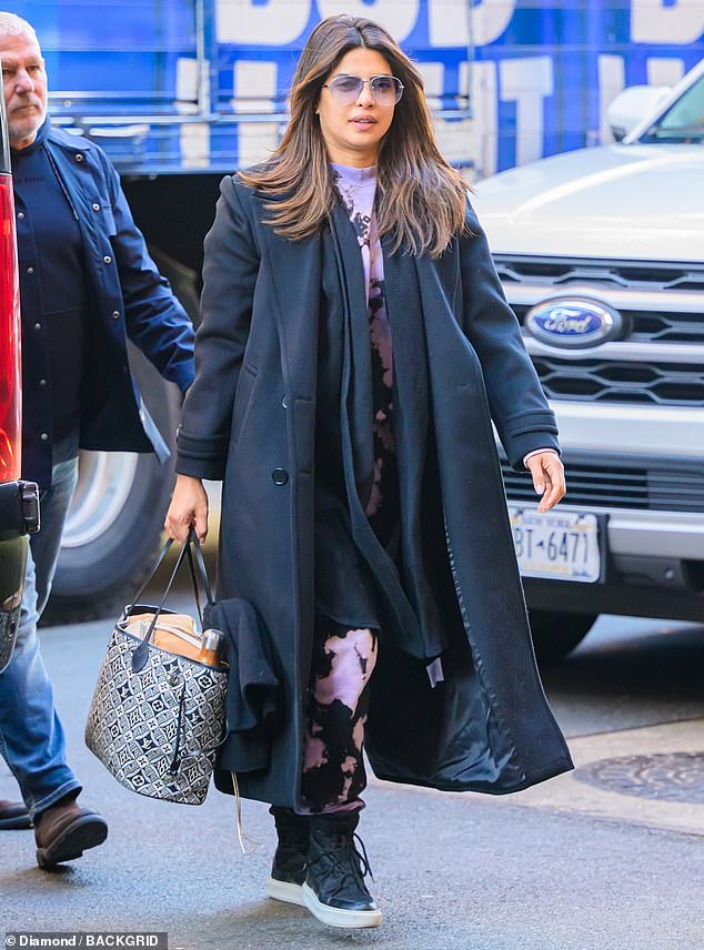 Priyanka Chopra was photographed arriving at a hotel in New York City on Thursday morning