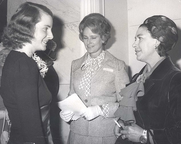 A close friend of the late Queen Elizabeth II has died at the age of 97.  Lady Prudence Penn, who was known as Prue, served as a lady-in-waiting to the Queen Mother.  Above: Lady Penn (centre) with Princess Margaret and policewoman Margaret Liles at a lunch to mark the 1975 Woman of the Year celebrations