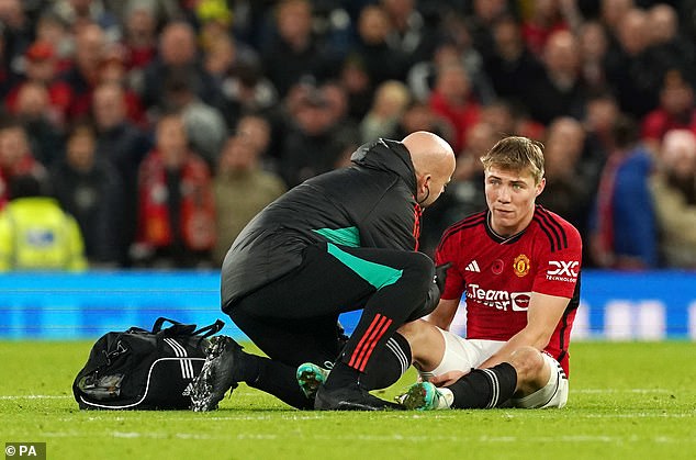 Man United star Rasmus Hojlund left with a hamstring injury in the match against Luton Town