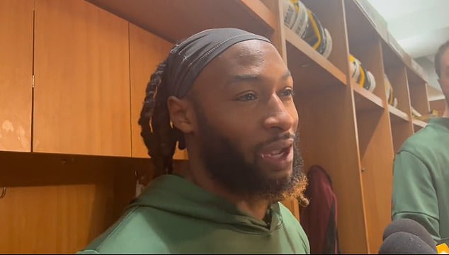 Packers running back Aaron Jones said he cried when Rasul Douglas was traded to Buffalo