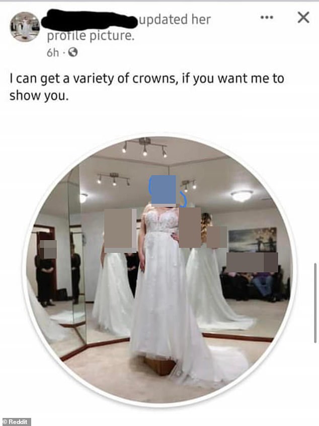 A bride has revealed her anger when she woke up to find her grandmother had accidentally posted her dream wedding dress on Facebook