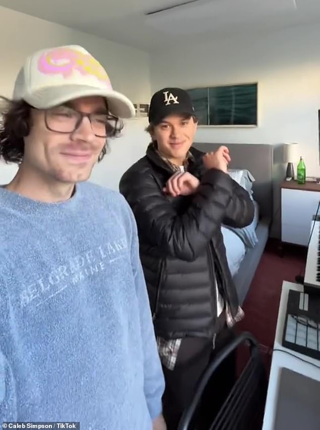 Exclusive: The 20-year-old actor, who is currently studying music at the prestigious New York University, allowed TikTok star Caleb Simpson to film the interior for his latest video