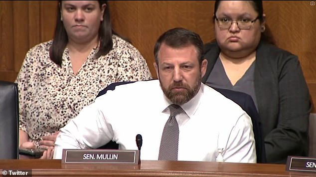 Sen. Markwayne Mullin defended his conduct during a congressional hearing on Wednesday when he challenged a Teamster boss to a fight and said his constituents would have been disappointed if he had withdrawn.