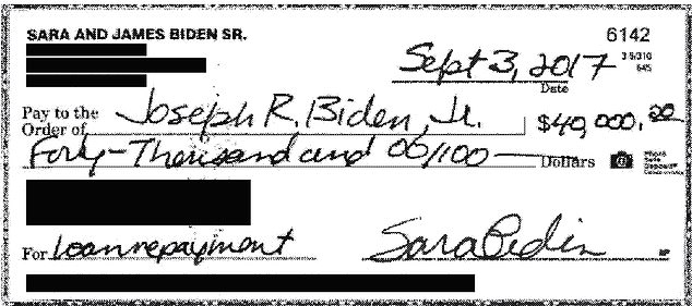 Republicans unveil ANOTHER personal check from James and Sara Biden