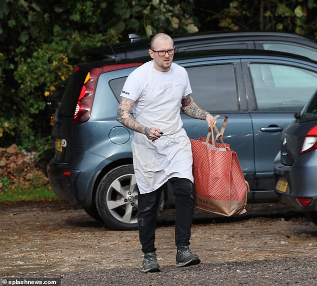 Jeremy Forrest was photographed in Kent earlier this week carrying a Primark bag and wearing a baker's uniform