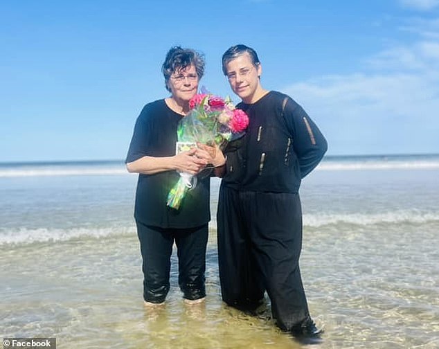 His mother Sophia (left) was working at her son's restaurant the day he died