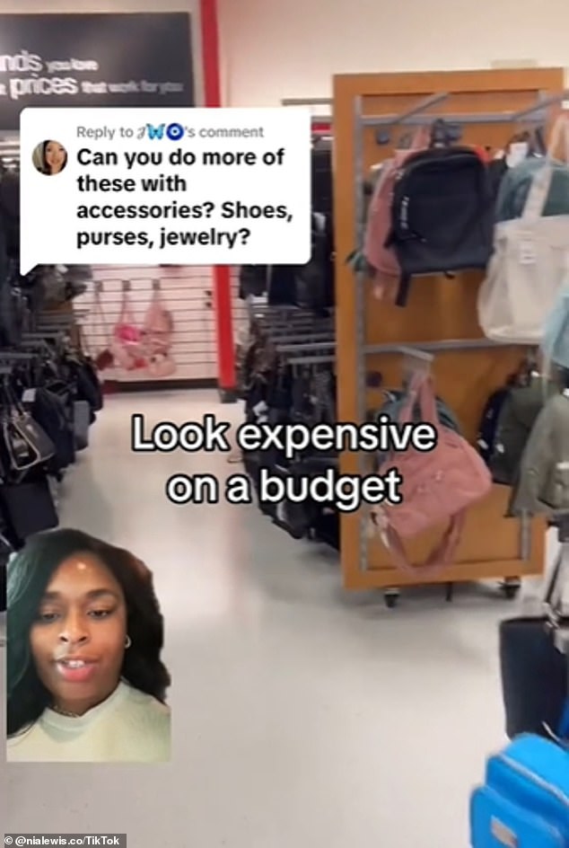 The video is part of a series on her TikTok, in which she tells viewers how to look expensive on a budget