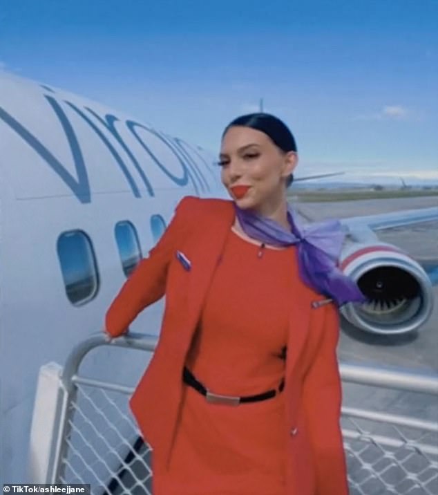 Virgin Airlines hostess Ashlee Rogers shared the reasons behind her 'bittersweet' decision to leave the airline industry (pictured)