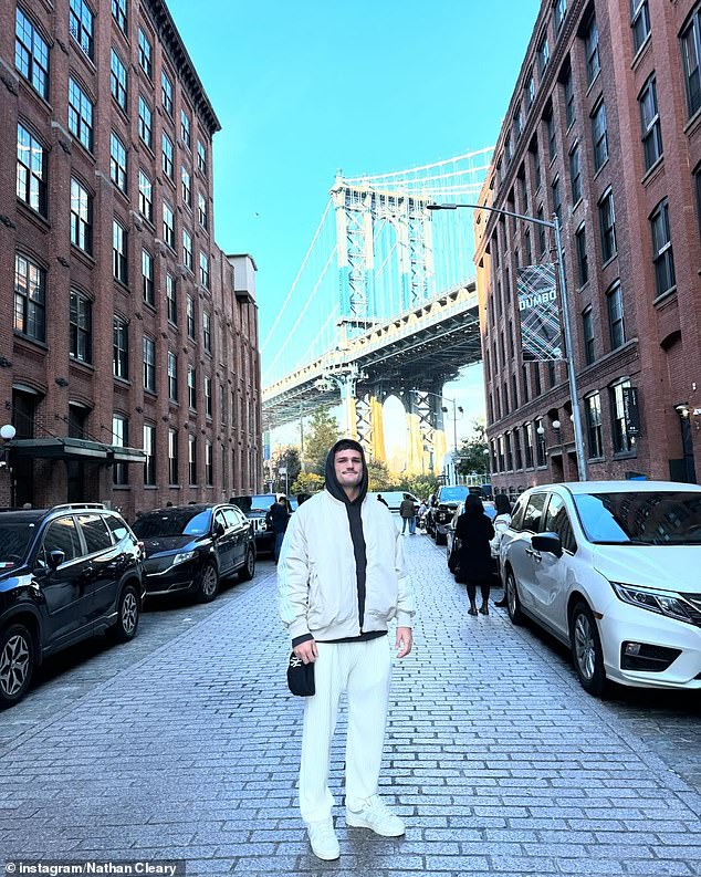 Cleary's latest Instagram post shows him having a blast in New York City with some friends — but again, his girlfriend Mary Fowler is nowhere to be seen