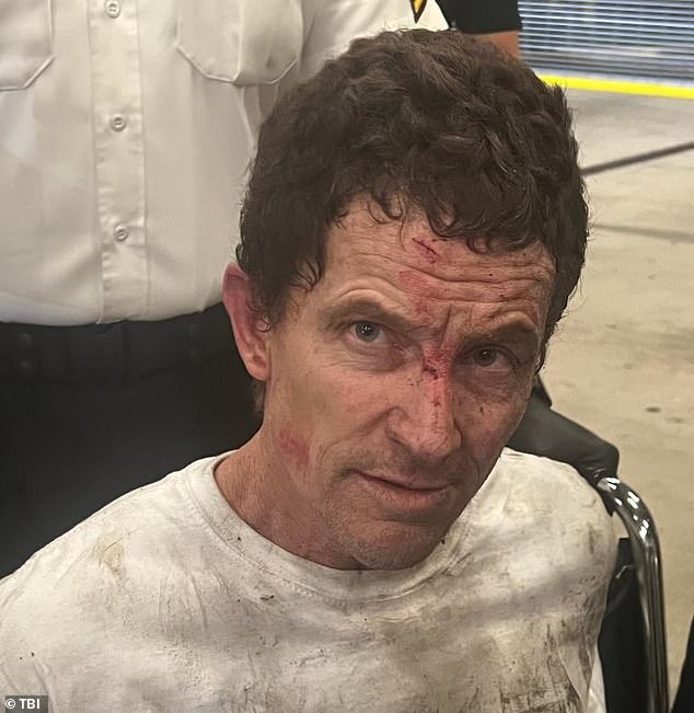 Sean Williams, 52, was finally seized Tuesday by Florida's Pinellas County police, 34 days after he escaped from a transport van taking him to court in Greenville, Tennessee.