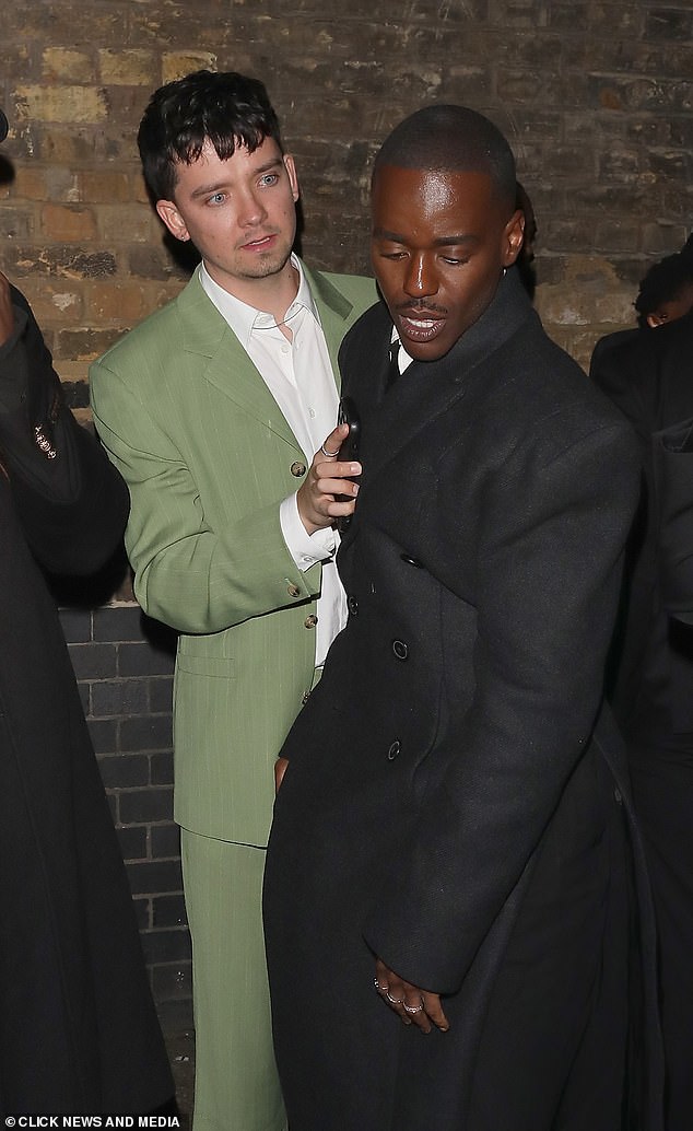 Bad end to the night: Sex Education's Ncuti Gatwa and Asa Butterfield were turned away from the Chiltern Firehouse after attending the GQ Men Of The Year Awards on Wednesday