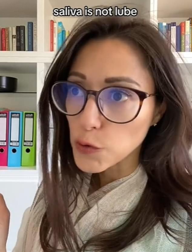 But Dr. Danae Maragouthakis, a sexual health expert based at the University of Oxford in Britain, explained in a TikTok video why saliva shouldn't be used in place of lubricant.