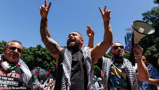 Sunday's anti-Israel protests in Sydney and Melbourne produced confrontational displays of fake bloodied corpses and compared the Jewish state to Nazi Germany in a stark display of the anger driving the Pro-Palestinian movement
