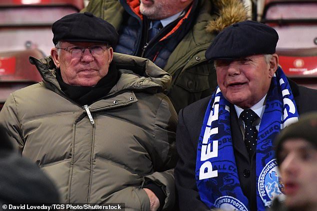 Sir Alex Ferguson saw his son Darren in action on the sidelines on Tuesday evening when he was spotted at the Lamex Stadium to play Stevenage against Peterborough in League One