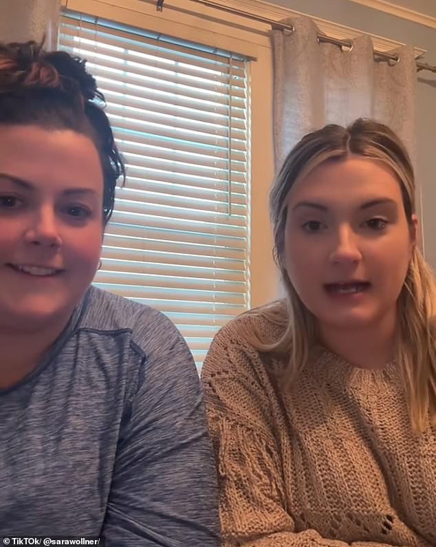 Katie Riggins (left) and Sara Wollner (right) shared their hilarious confession video on TikTok, sharing things their mother has missed since she passed away