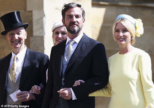 Markus is pictured with American actress Izzy May at Harry and Meghan's wedding