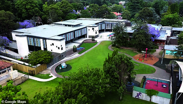 St Lucy's School in Wahroonga (pictured) is closed as emergency services arrive at the scene where a child is believed to have been seriously injured