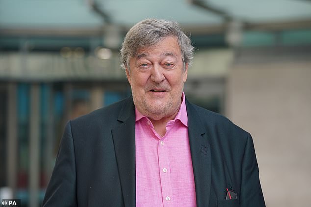 in recovery: Stephen Fry, 66, has said that becoming addicted to sugar as a child due to his 'addictive impulse' was a gateway to an eventual cocaine addiction that he battled for more than a decade