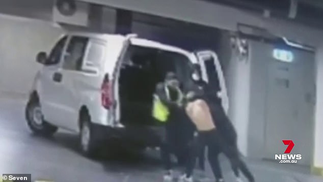 CCTV footage has emerged of an alleged kidnapping attempt in an underground car park in Sydney