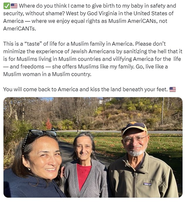 Asra Nomani, a Pakistani refugee, responded to Sarandon on Twitter with a list of the freedoms she and her parents enjoy in the US.