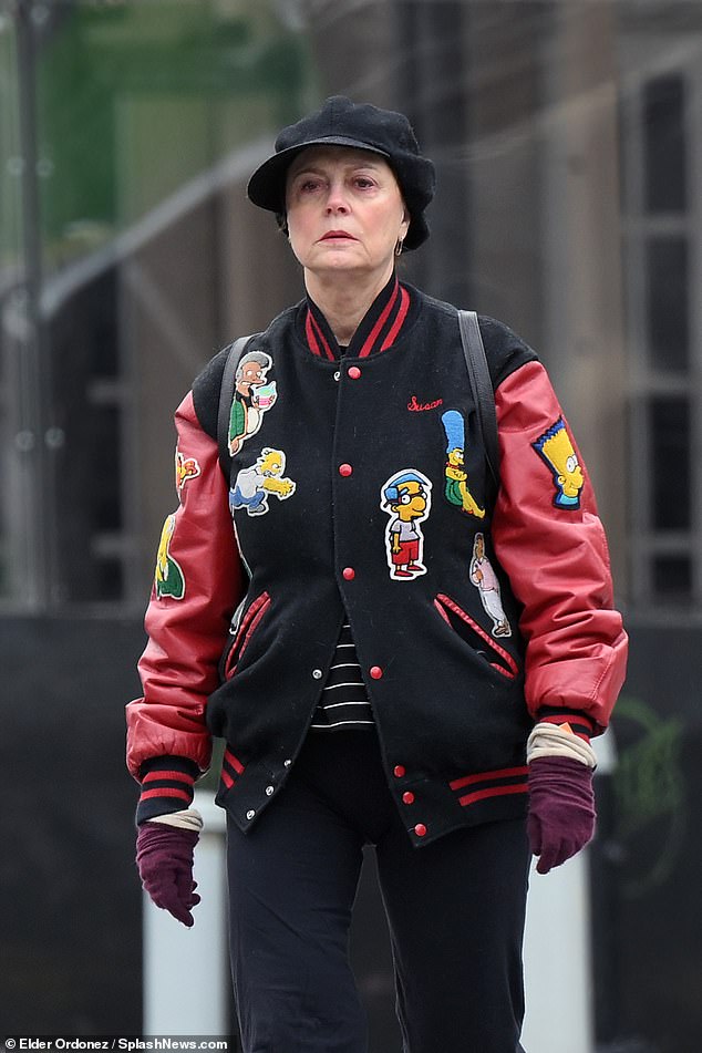 Susan Sarandon spotted in NYC today.  She was dropped by her talent agency UTA because of her comments about Jews