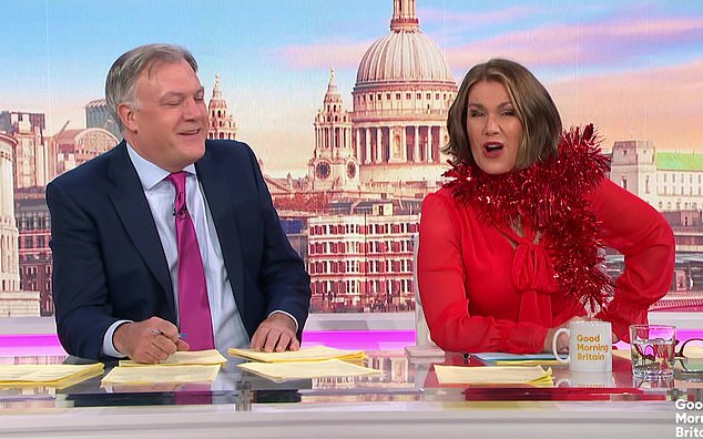 Merry christmas?  Susanna Reid started Christmas in front of a completely bewildered Ed Balls on Wednesday's episode of Good Morning Britain