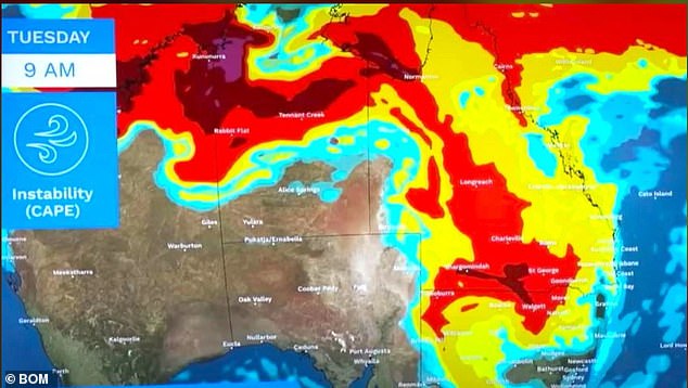 Australia's east coast will be lashed by heavy rain and storms for the rest of the week