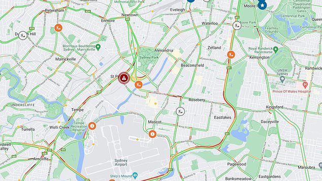 Traffic was backed up for up to 17 miles on Tuesday morning, with the M8 tunnel still closed