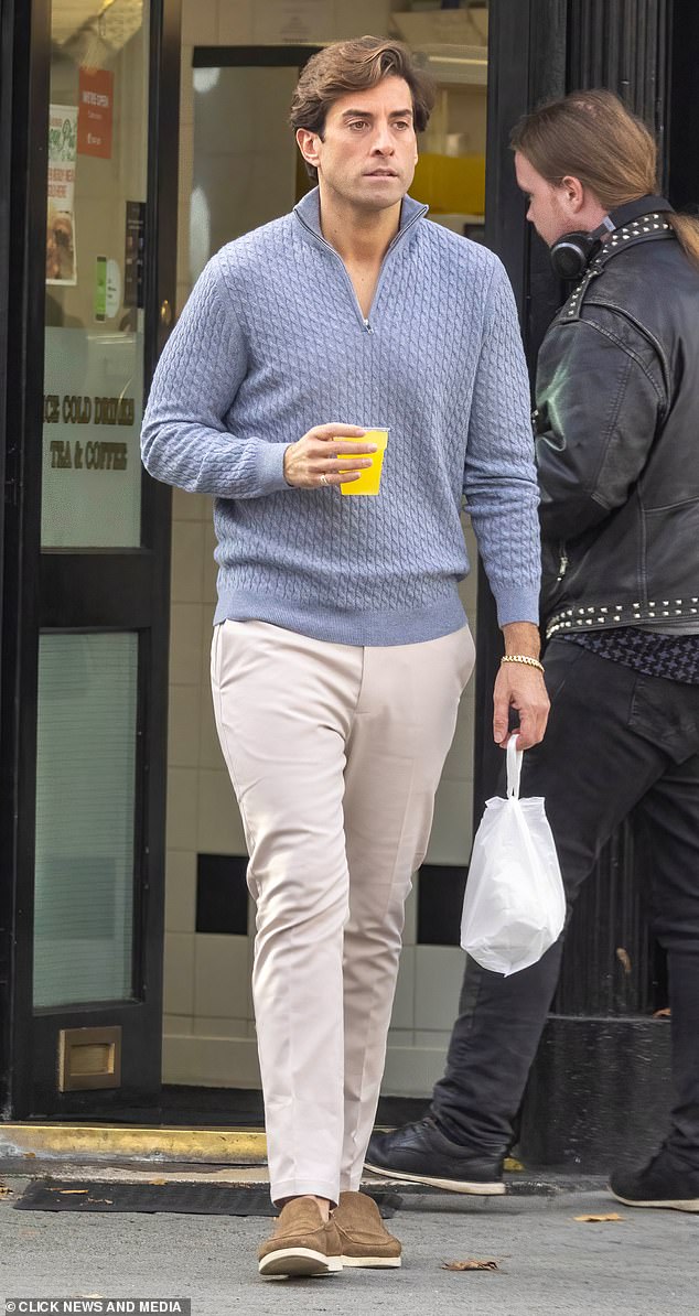 Tough time: James Argent, 35, looked heartbroken as he stepped out days after it was revealed he had split from girlfriend Stella Turian, 19