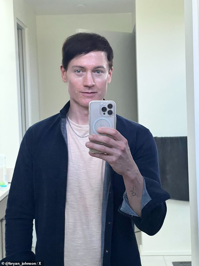 Bryan Johnson posted a photo update for Project Baby Face on his social media accounts.  The tech mogul still claims his skin looks like that of a 28-year-old