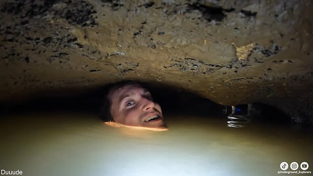 “Are you going, Jacob,” the influencer asks his partner in a particularly problematic part of the cave, before the other loses his cool and briefly pulls him underwater