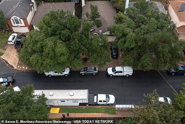 An aerial photo of the house where the hostage situation took place on November 11