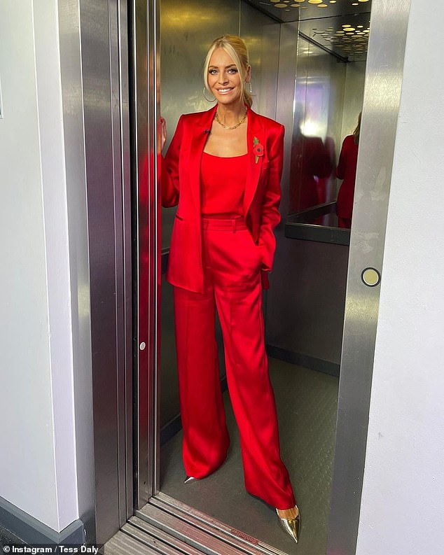 Unbelievable: Strictly Come Dancing presenter Tess Daly wowed fans with a stunning three-piece red ensemble on Saturday's edition of the hit BBC show