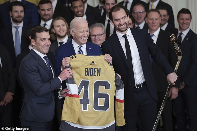 President Joe Biden welcomed Stanley Cup winners Vegas Golden Knights to the White House