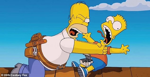 Gag: The Simpsons creator has responded to claims that the show has axed the long-running gag scene in which Homer strangles Bart