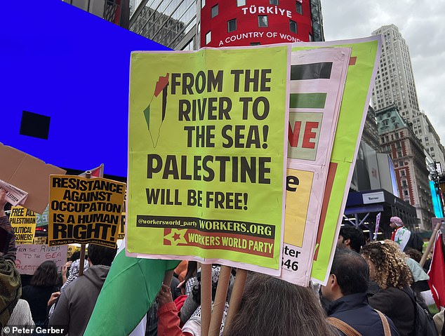 The dominant slogan at these events was 'Palestine will be free from the river to the sea.'  This wish is not ambiguous.  It calls for the ethnic cleansing of all Jewish Israelis from the country, including areas that have been part of the nation-state since its founding.